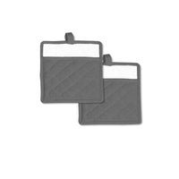 Thumbnail for Rans Manhattan Charcoal Cotton Set of 2 Pot Holders