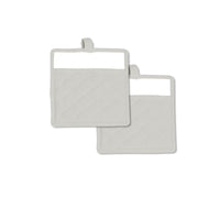 Thumbnail for Rans Manhattan Silver Cotton Set of 2 Pot Holders