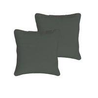 Thumbnail for Rans Pair of London Cotton European Pillowcases with Buttons Charcoal