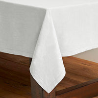 Thumbnail for Rans Pure Cotton Hemstitch Tablecloth 180 cm Round - White