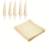 Thumbnail for Rans Set of 6 Cotton Waffle Tea Towels 50x70 cm - Natural