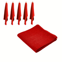 Thumbnail for Rans Set of 6 Cotton Waffle Tea Towels 50x70 cm - Red
