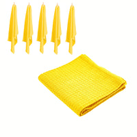 Thumbnail for Rans Set of 6 Cotton Waffle Tea Towels 50x70 cm - Yellow