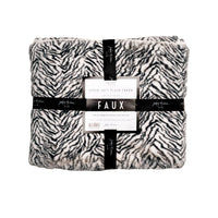 Thumbnail for Jenny Mclean 500GSM Cosy Faux Throw 127x152cm - Zebra