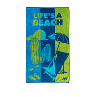 Thumbnail for Rans Premium Cotton Jacquard Beach Towel Life's a Beach