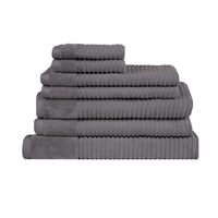 Thumbnail for Royal Excellency 7 Piece Cotton Bath Towel Set - Charcoal