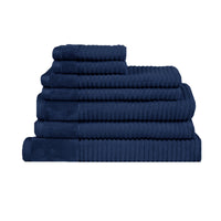 Thumbnail for Royal Excellency 7 Piece Cotton Bath Towel Set - Navy