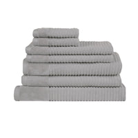 Thumbnail for Royal Excellency 7 Piece Cotton Bath Towel Set - Silver