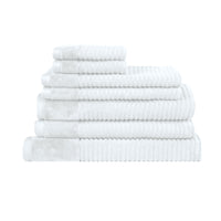 Thumbnail for Royal Excellency 7 Piece Cotton Bath Towel Set - White