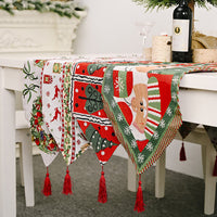 Thumbnail for Christmas Table Runner thickened knitted Dining Tablecloth Xmas Party Decor(Santa Claus)