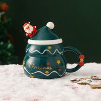 Thumbnail for Christmas Cup Gift Box Ceramic Mug Set Mug Gift Set Christmas Coffee Cup(Tree)