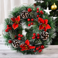 Thumbnail for Christmas Wreath Door Garland Decoration Front Door Hanging Flowers Tree Decor(H1-2)