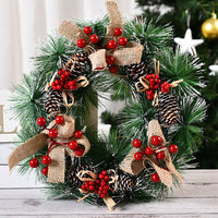 Thumbnail for Christmas Wreath Door Garland Decoration Front Door Hanging Flowers Tree Decor(H1-3)