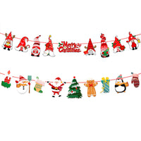 Thumbnail for 2Pack 3M Christmas Bunting Banners Garland Wall Decor Elk Snowman Party Decor(TO25+TO26)