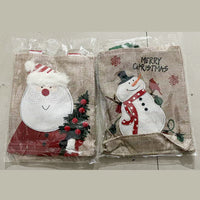 Thumbnail for 2Pcs Set Christmas Gift Bags Sackcloth Festive Cartoon hand gift bags