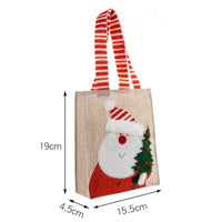 Thumbnail for 2Pcs Set Christmas Gift Bags Sackcloth Festive Cartoon hand gift bags