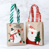 Thumbnail for 2Pcs Set Christmas Gift Bags Sackcloth Festive Cartoon hand gift bags