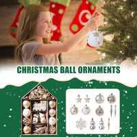 Thumbnail for 70-piece Christmas Tree Xmas Balls Decorations Baubles Hanging Party Ornament