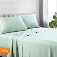 Thumbnail for 1200tc hotel quality cotton rich sheet set queen mint