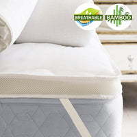 Thumbnail for airmax bamboo mattress topper 1000gsm king single