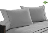 Thumbnail for 400 thread count bamboo cotton twin pack pillowcase silver