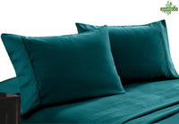 Thumbnail for 400 thread count bamboo cotton twin pack pillowcase teal
