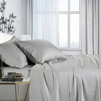 Thumbnail for 1000tc bamboo cotton sheet set queen silver
