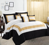 Thumbnail for 10 piece comforter and sheets set king gold