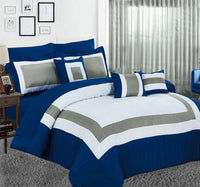 Thumbnail for 10 piece comforter and sheets set king navy