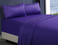 Thumbnail for 1000tc egyptian cotton 1 fitted sheet and 2 pillowcases double violet