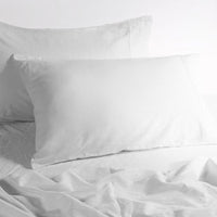 Thumbnail for luxurious linen cotton sheet set 1 king white