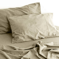 Thumbnail for luxurious linen cotton sheet set 1 queen natural