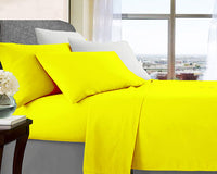 Thumbnail for ultra soft microfibre sheet set mega king yellow