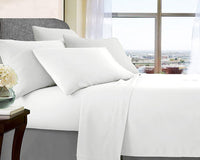 Thumbnail for ultra soft microfibre sheet set single white