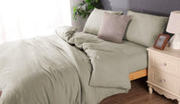 Thumbnail for Microflannel duvet cover and sheet comb set queen silver