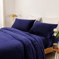 Thumbnail for thermal microplush sheet set single midnight