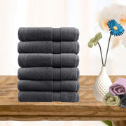 Thumbnail for 6 piece ultra light cotton face washers in charcoal