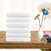 Thumbnail for 6 piece ultra light cotton face washers in white