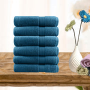 Thumbnail for 6 piece ultra light cotton hand towels in teal
