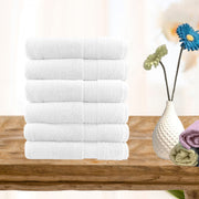 Thumbnail for 6 piece ultra light cotton hand towel set in white