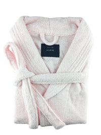 Thumbnail for small medium egyptian cotton terry toweling bathrobe baby pink