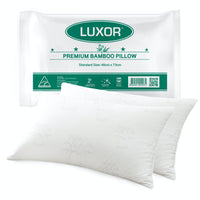 Thumbnail for Luxor Australian Made Bamboo Cooling Pillow Standard Size Twin Pack