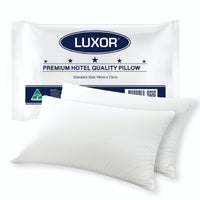 Thumbnail for Luxor Australian Made Hotel Quality Pillow Standard Size Twin Pack