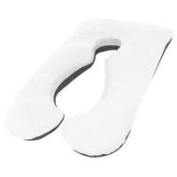 Thumbnail for Woolcomfort Aus Made Maternity Pregnancy Nursing Sleeping Body Pillow Pillowcase Included Black x White