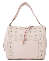 Thumbnail for MCM Medium Visetos Leather Hobo Shoulder Crossbody Handbag One Size Women