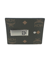 Thumbnail for Signature Leather Money Clip Card Case with Monogrammed Design One Size Women