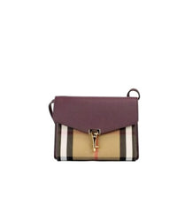 Thumbnail for Burberry Macken Small House Check Derby Messenger Bag One Size Women