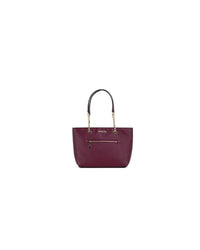Thumbnail for Jet Set Medium Front Zip Chain Tote Bag - Pebbled Leather One Size Women