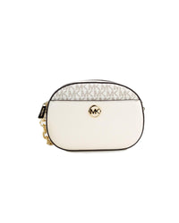 Thumbnail for Michael Kors Jet Set Glam Leather Oval Crossbody One Size Women