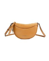 Thumbnail for Michael Kors Dover Small Half Moon Crossbody Bag in Pebbled Leather One Size Women